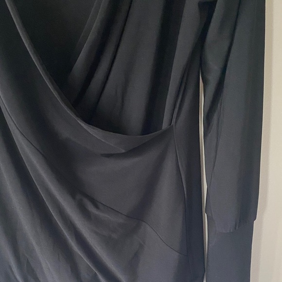 Sympli Black Drape Neck Blouse - Picture 2 of 6